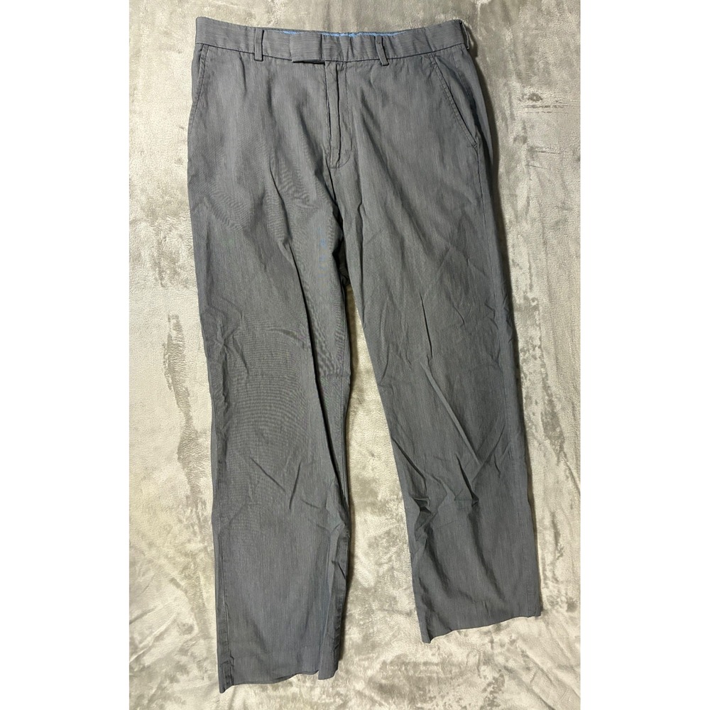 Gap Mens Straight Fit Grey Textured Chino Dress Pants 34x34